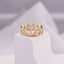 0.35 TCW Round Cut Crown Unique Queen Moissanite Wedding Band