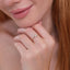 0.07 TCW Round Cut Micro Pave Heart Shape Moissanite Wedding Band