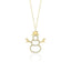 0.25 TCW Round Cut Snowman Moissanite Diamond Necklace