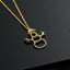 0.25 TCW Round Cut Snowman Moissanite Diamond Necklace