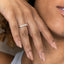 0.38 TCW Round Cut Paved Dome Moissanite Wedding Band