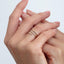 0.09 TCW Round Cut Wrap Around Diamond Moissanite Wedding Band