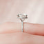 4.5 CT Round Cut Solitaire & Hidden Halo Moissanite Engagement Ring - crownmoissanite