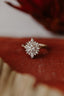 1.0 - 3.0 CT Round Cut Cluster Moissanite Engagement Ring - crownmoissanite