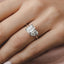 4.0 TCW Pear & Emerald Moissanite Two Stone Engagement Ring