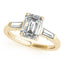 1.75 - 2.5 CT Emerald Cut Moissanite Three Stone Engagement Ring
