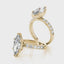 2.0 - 4.0 CT Marquise Moissanite Pave Setting Engagement Ring