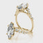 2.5 - 4.0 CT Marquise Moissanite Cluster Style Engagement Ring