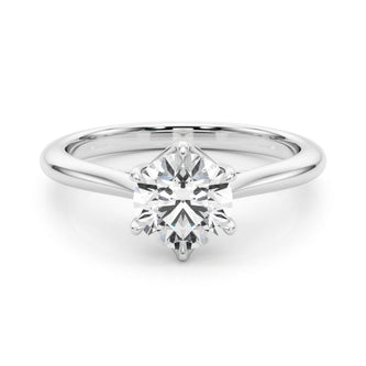 1.0 - 2.0 CT Round Moissanite Solitaire Engagement Ring