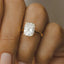 2.0 - 4.0 CT Elongated Cushion Moissanite Hidden Halo Engagement Ring