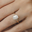 2.0 - 4.0 CT Emerald Cut Moissanite Cluster Style Engagement Ring
