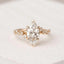 2.5 - 4.0 CT Marquise Moissanite Cluster Style Engagement Ring