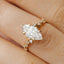 2.5 - 4.0 CT Marquise Moissanite Cluster Style Engagement Ring