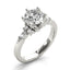 2.0 - 4.0 CT Round Moissanite Cluster Style Engagement Ring