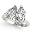 3.50 CT Pear & Marquise Moissanite Two Stone Engagement Ring