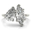 3.50 CT Pear & Marquise Moissanite Two Stone Engagement Ring