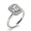 2.0 - 4.0 CT Emerald Moissanite Halo Engagement Ring