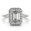 2.0 - 4.0 CT Emerald Moissanite Halo Engagement Ring