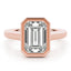 1.5 - 3.5 CT Emerald Moissanite Bezel Style Engagement Ring
