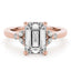 2.0 - 4.0 CT Emerald Cut Moissanite Cluster Style Engagement Ring