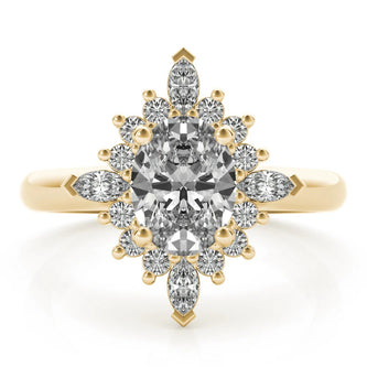 2.0 - 4.0 CT Oval Moissanite Halo Engagement Ring