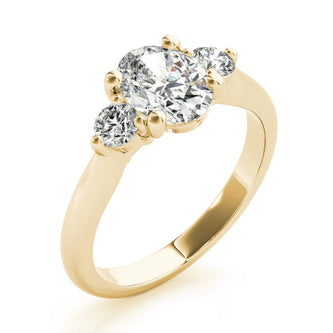 1.5 - 2.5 CT Oval Cut Moissanite Three Stone Engagement Ring