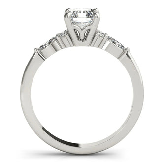 1.5 - 3.5 CT Radiant Moissanite Cluster Style Engagement Ring