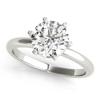 1.0 - 3.0 CT Round Moissanite Solitaire Engagement Ring