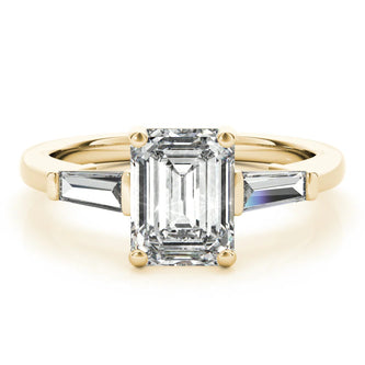 1.75 - 2.5 CT Emerald Cut Moissanite Three Stone Engagement Ring
