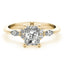 1.50 - 3.50 CT Radiant Moissanite Cluster Style Engagement Ring