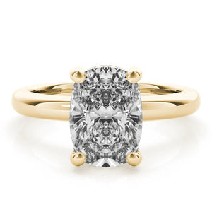 2.0 - 4.0 CT Cushion Moissanite Solitaire Engagement Ring