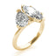 3.50 CT Pear & Marquise Moissanite Two Stone Engagement Ring