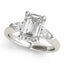1.5 - 2.5 CT Emerald Moissanite Three Stone Engagement Ring