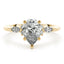 2.0 - 4.0 CT Pear Moissanite Cluster Style Engagement Ring
