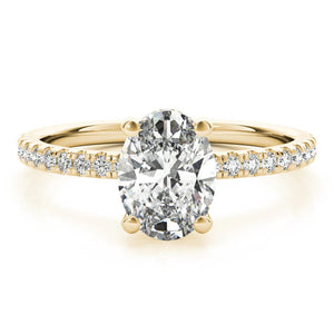 1.5 - 2.5 CT Oval Cut Moissanite Pave Setting Engagement Ring