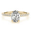 1.50 - 2.50 CT Oval Cut Moissanite Pave Setting Engagement Ring