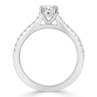 0.75 CT Round Shaped Moissanite Solitaire Engagement Ring - crownmoissanite