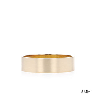 Satin-Finish Classic Yellow Gold Men's Band - crownmoissanite