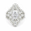 1.0 CT Oval Cut Bezel Style Moissanite Bridal Ring Set