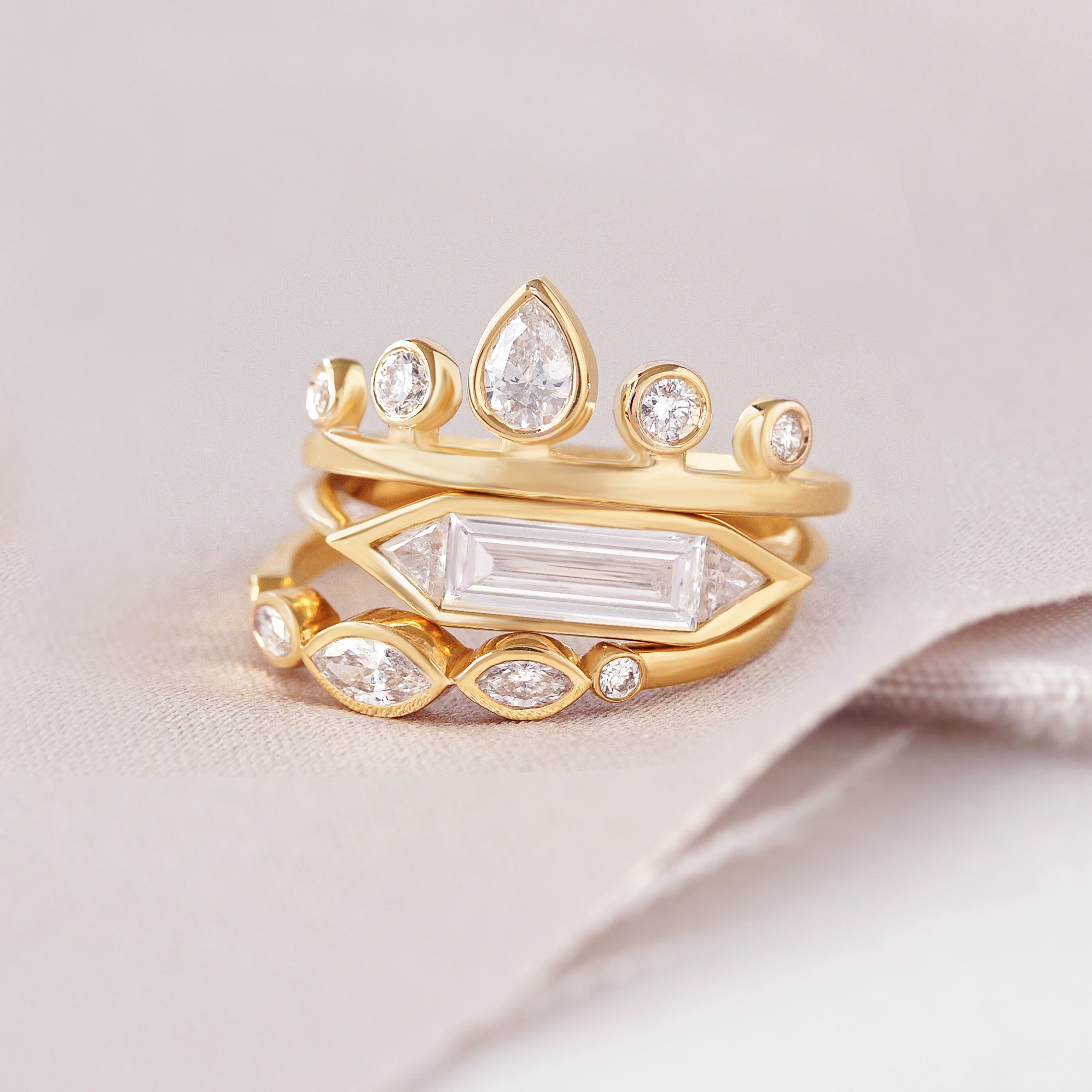 1.0 CT Baguette Moissanite Solitaire Setting Engagement Ring