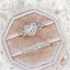 1.20 CT Heart Cut Halo Style Moissanite Bridal Ring Set