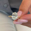 2.72 CT Oval Solitaire & Hidden Halo Moissanite Engagement Ring - crownmoissanite