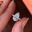 0.94 CT Pear Shaped Moissanite Solitaire Engagement Ring - crownmoissanite