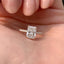 1.8 CT Radiant Solitaire & Pave Moissanite Engagement Ring - crownmoissanite