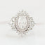 1.50 CT Oval Moissanite Double Halo Setting Engagement Ring