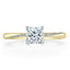 0.75 CT Princess Shaped Moissanite Solitaire Engagement Ring - crownmoissanite