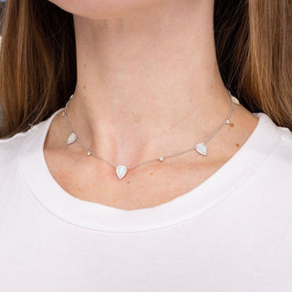 1.59TCW Pear Moissanite Drip Necklace - crownmoissanite