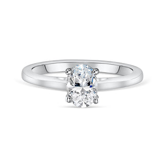 1.33 CT Oval Cut Solitaire Moissanite Engagement Ring - crownmoissanite