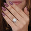 0.70 CT Oval Moissanite Vintage Engagement Ring