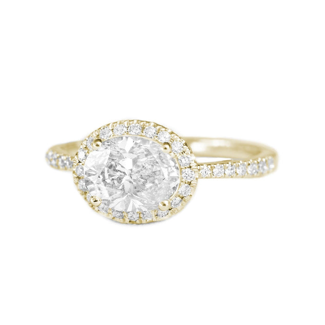 1.0 CT Oval Moissanite Vintage Engagement Ring